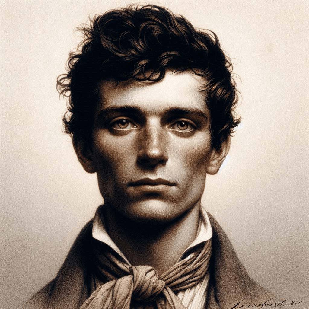 AI-generated portrait of a male convict