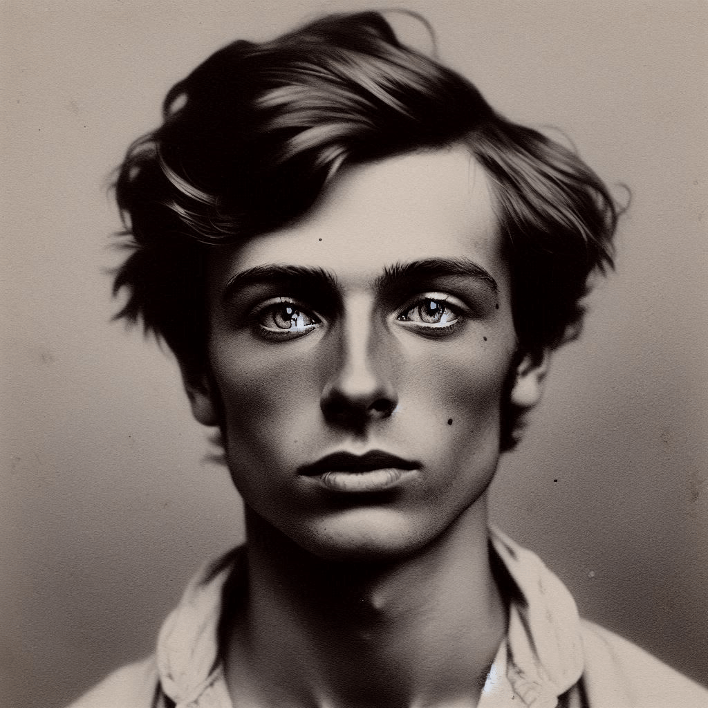 AI-generated portrait of a male convict