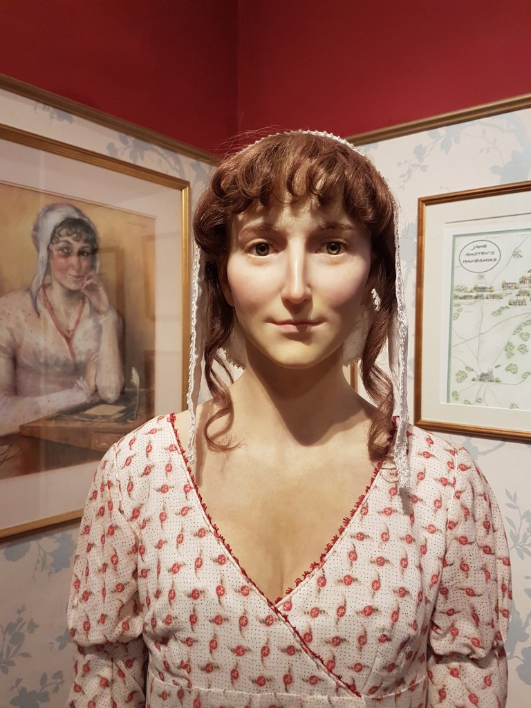 Photograph of a Jane Austen waxwork created by forensic artist Melissa Dring