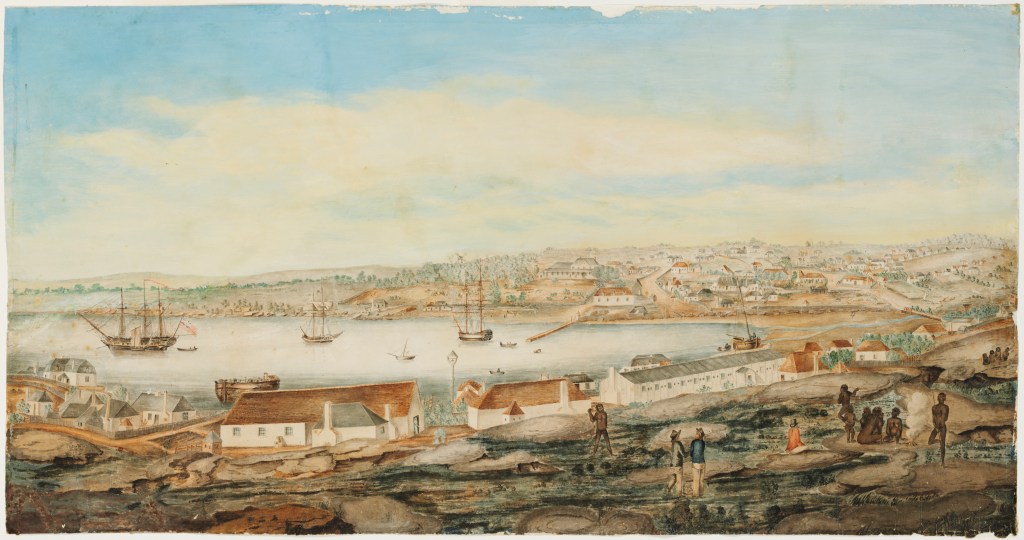 Sydney from the western side of the Cove, ca 1803, attributed to George William Evans
