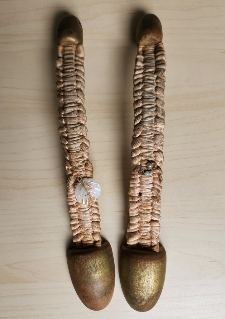 Photograph of a pair of vintage shoe stretchers