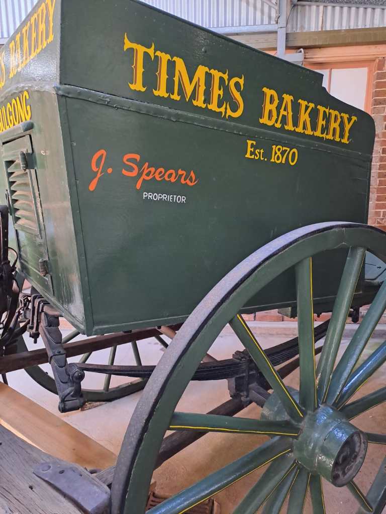 Photograph of the Times Bakery delivery cart at the Gulgong Pioneers Museum