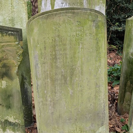 Gravestone of Fanny Hodge nee Horn