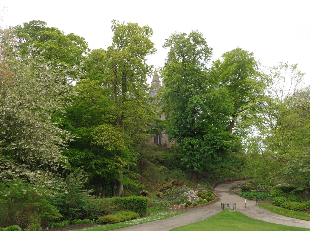 Photograph of the gardens near St Machar's Cathedral, Aberdeen,